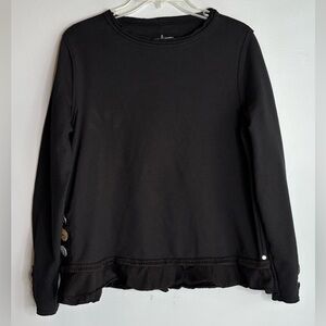 NEON BUDDHA BLACK TOP WITH UNIQUE BUTTONS